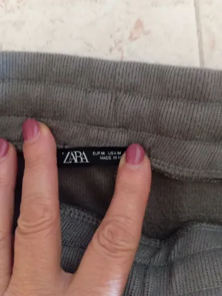 Pantaloni Zara Taglia M Verde Oliva