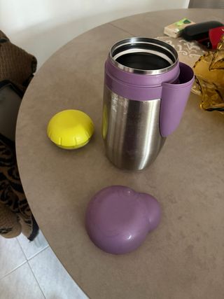 Thermos viola e giallo