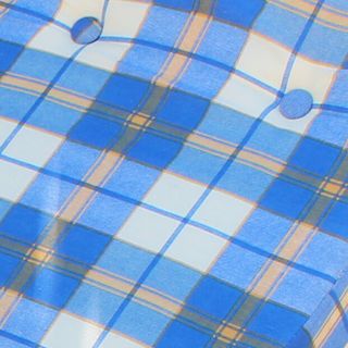 Poltrona Relax in Legno Reclinabile Cuscino Blu