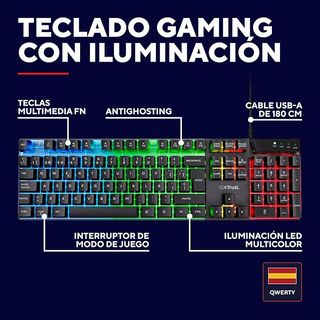 Teclado Gaming GX Trust 835 Retroiluminado