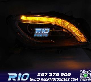 FAROS MERCEDES CLASE M W166 11-15 LED DINÁMICO NEGRO