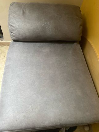 Puf / Chaise longue tela antimanchas gris