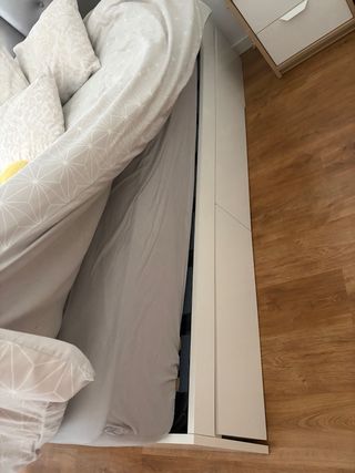 Cabecero tapizado piel sintética y somier 1.60x2.0