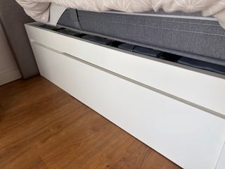 Cabecero tapizado piel sintética y somier 1.60x2.0