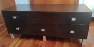 Mueble salón madera wengue