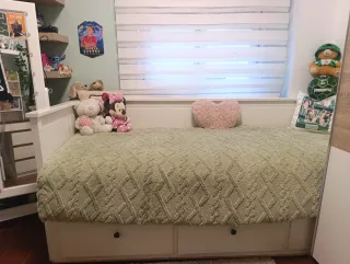 Cama nido blanca con cajones