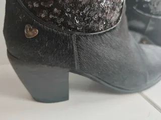 Botines Lollipops Mujer Negros con Lentejuelas