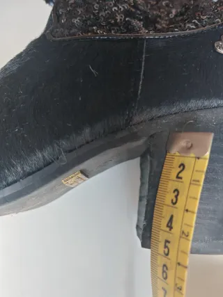 Botines Lollipops Mujer Negros con Lentejuelas