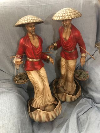 Figuras Pescadores Chinos con Cestas