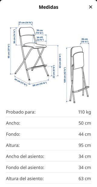 Taburete Franklin Ikea Negro