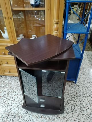 MUEBLE PARA TV EN MADERA OSCURA