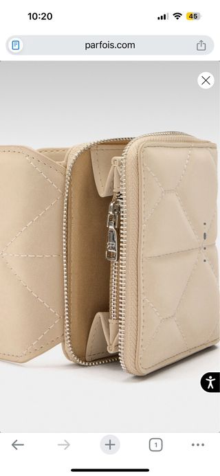 Monedero Parfois beige acolchado