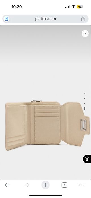 Monedero Parfois beige acolchado