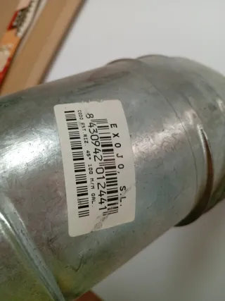 Codo 45º 110mm Galvanizado Estufa