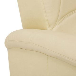 Poltrona Reclinabile Manuale in Ecopelle Beige