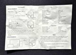 Cuffie Wireless per TV Nere