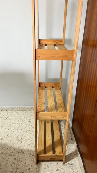 Estantería madera 4 baldas sin tratar