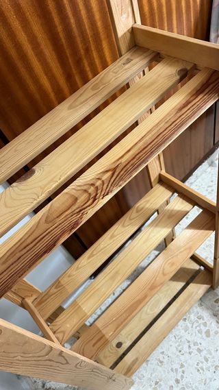 Estantería madera 4 baldas sin tratar