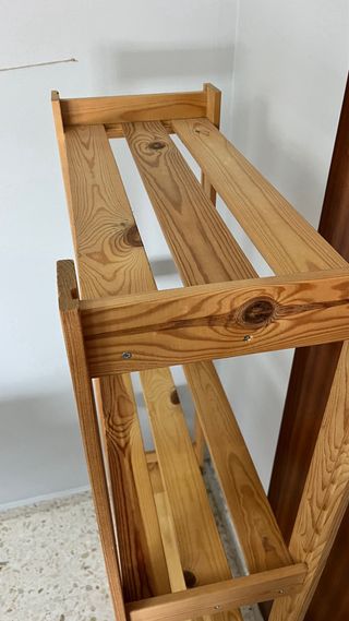 Estantería madera 4 baldas sin tratar
