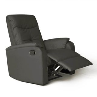 Poltrona Relax Reclinabile Ecopelle Grigio Manuale