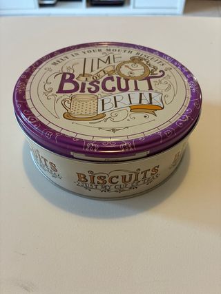Lata Galletas Vintage Time for Biscuit Break