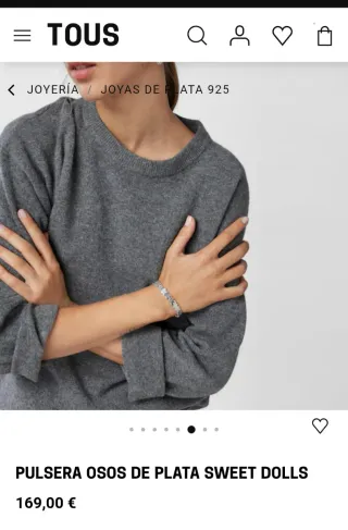 Brazalete Tous Oso Plata