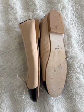 Bailarinas Deisidro Talla 38 Beige y Negro