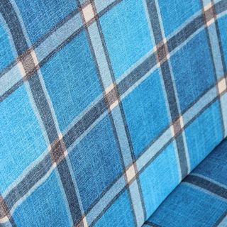 Poltrona Relax Blu Scozzese Reclinabile Automatica