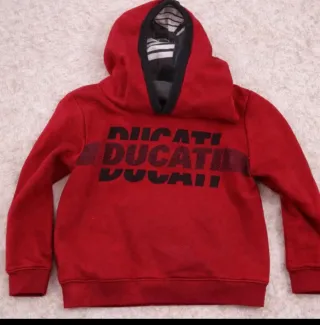 Felpa con cappuccio Ducati rossa
