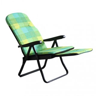 Poltrona Relax Reclinabile Verde Giallo Scozzese