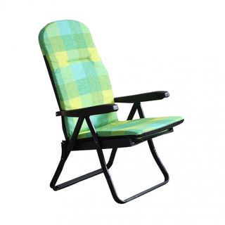 Poltrona Relax Reclinabile Verde Giallo Scozzese