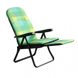 Poltrona Relax Reclinabile Verde Giallo Scozzese