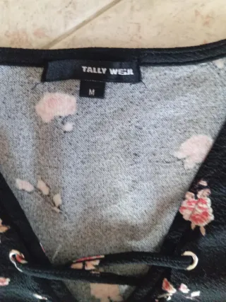 Vestitino Jennifer nero con fiori rosa tg M