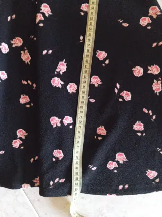 Vestitino Jennifer nero con fiori rosa tg M