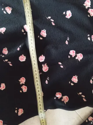 Vestitino Jennifer nero con fiori rosa tg M