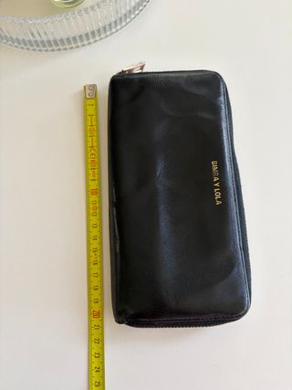 Cartera Bimba y Lola Cuero Negro Grande