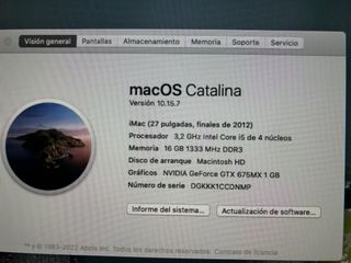 iMac 27” i5 3,2 GHz finales 2012