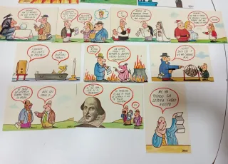 Lote de 22 postales humorísticas vintage