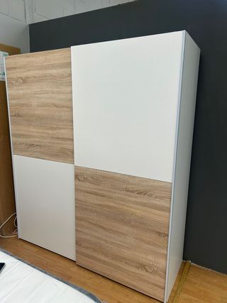 Armario puertas correderas Blanco o blanco/cambria
