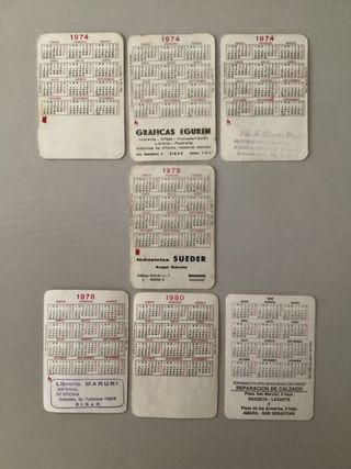 7 Calendarios Bolsillo Gipuzkoa