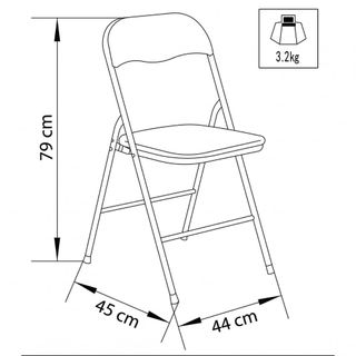 Sedia Pieghevole Salvaspazio Bicolor Arancione PVC
