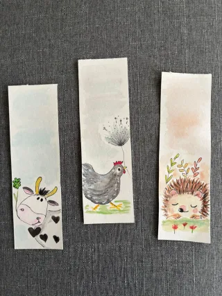 Segnalibri dipinti a mano acquerello