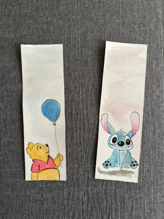 Segnalibri dipinti a mano acquerello