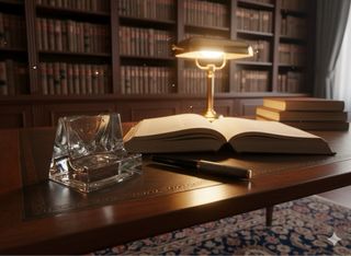 Soporte antiguo para plumas de cristal