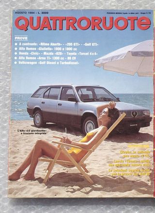 RIVISTA QUATTRORUOTE 1984