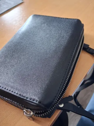 Bolso Cartera Zara Negro Unisex