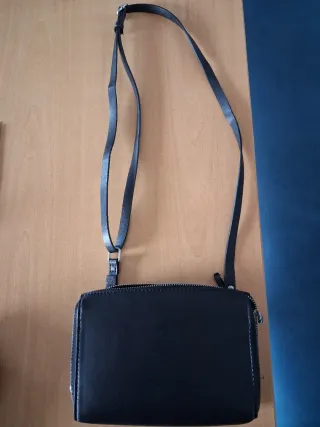 Bolso Cartera Zara Negro Unisex