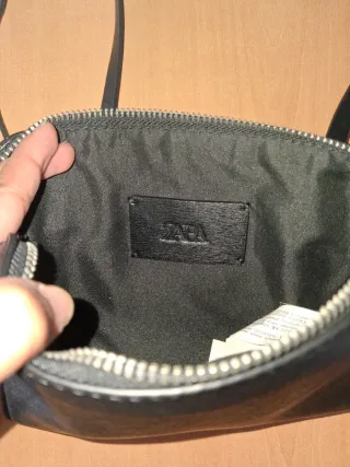Bolso Cartera Zara Negro Unisex