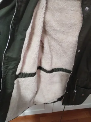 Chaquetón verde militar mujer