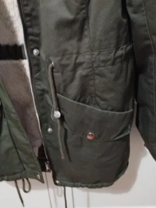 Chaquetón verde militar mujer
